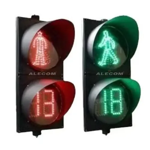 [AL-300-2-SWDC-GA] SEMÁFORO LED PEATONAL  1C-2L . HOMBRE ROJO ESTATICO, HOMBRE VERDE ANIMADO CON TEMPORIZADOR DE CUENTA REGRESIVA DE 2 DÍGITOS.