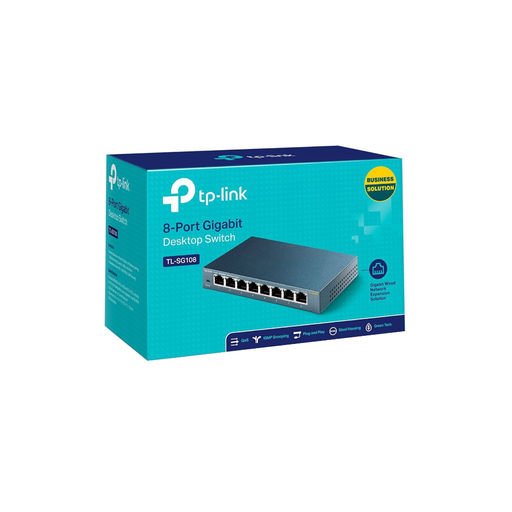 [TL-SG108] SWITCH GIGABIT 8 PUERTOS 10/100/1000 MBPS METALICO TP-LINK