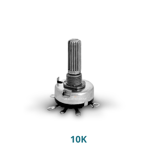 [PSW-B10K] POTENCIOMETRO MONOURAL C/LLAVE  10K OHM