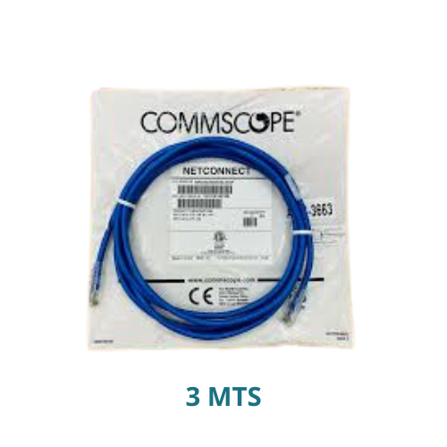 [NPC06UVDB-BL010F] PATCH CORD CAT6 3MTS AZUL LSZH AMP/COMMSCOPE