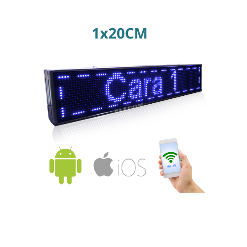 [1X20-INT-BL] LETRERO ELECTRONICO DE 1MX20CM U6A INTERIOR BLANCO
