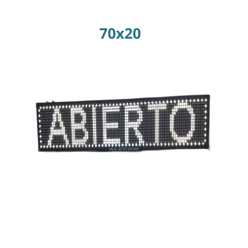 [70X20-INT-BL] LETRERO ELECTRONICO DE 70X20CM INTERIOR U6A BLANCO