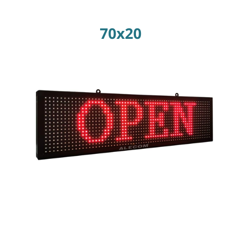 [70X20-INT-R] LETRERO ELECTRONICO DE 70X20CM INTERIOR U6A ROJO