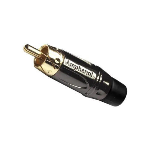 [ACPL-CBK] PLUG RCA METAL CROMADO/NEGRO AMPHENOL