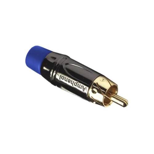 [ACPL-CBL] PLUG RCA METAL CROMADO/AZUL AMPHENOL