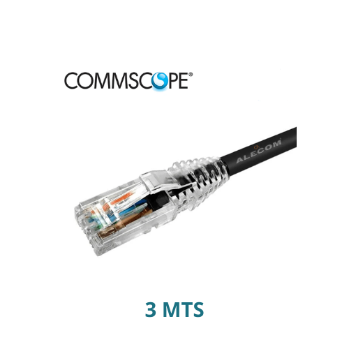 [NPC06UVDB-BK010F] PATCH CORD CAT6 3MTS NEGRO AMP/COMMSCOPE