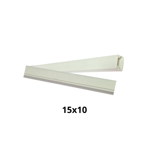 [15X10-S] CANALETA ADHESIVA BLANCO 15X10 1302011510 UND. SATRA