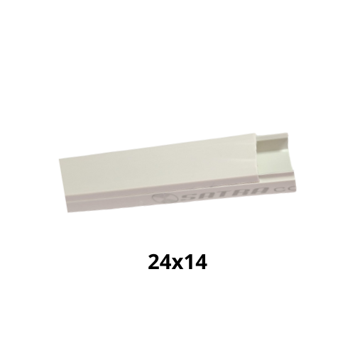 [24X14-S] CANALETA ADHESIVA BLANCO 24X14 1302012414 UND. SATRA