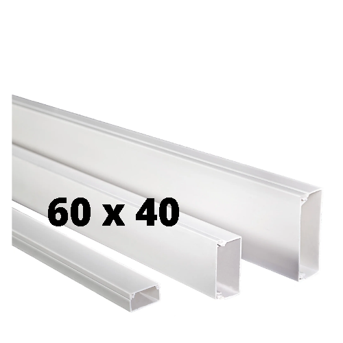 [60X40-S] CANALETA ADHESIVA BLANCO 60X40 UND. SATRA