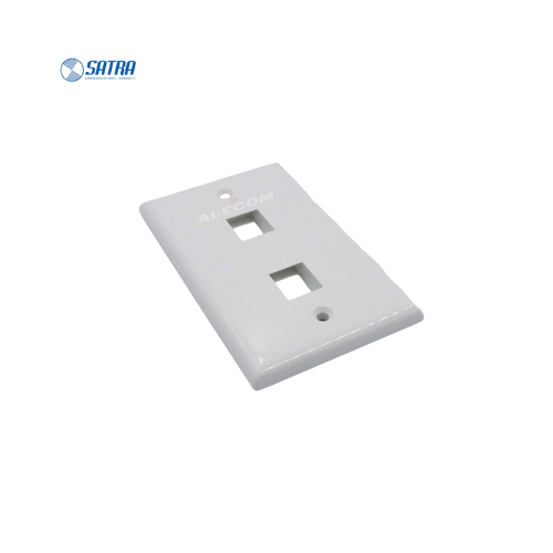 [WP-N2] PLACA DE PARED SIMPLE P/RJ45 BLANCO FACE PLATE 2VIA 0111020201 SATRA