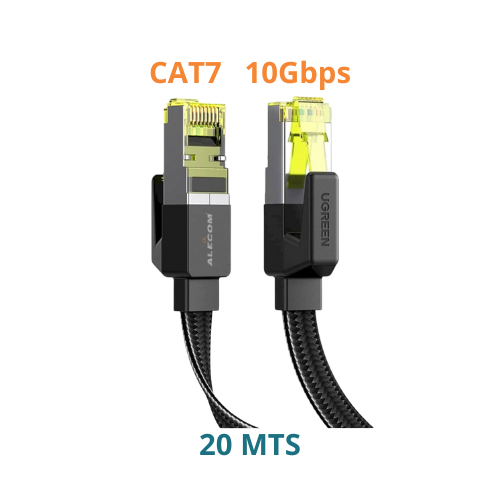[40167] CABLE PATCH CORD PLANO CAT7 TRENZADO 20MT UGREEN