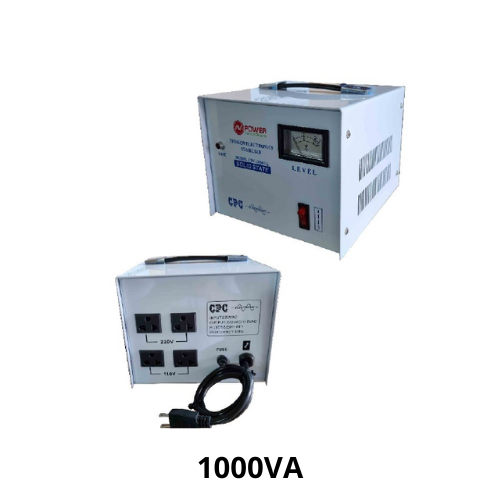 [CPC-1000VA] ESTABILIZADOR DE 1000VA SOLIDO 2 SALIDAS 220V 110V AVPOWER