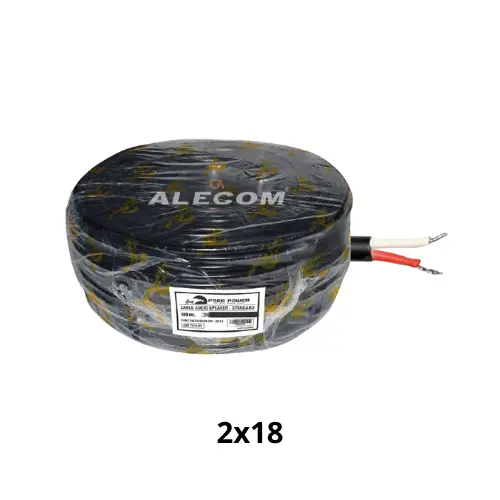 [CAV-2X18-BK] CABLE VULCANIZADO AWG- NEGRO #2X18 ROLLOX100MTS FREE POWER