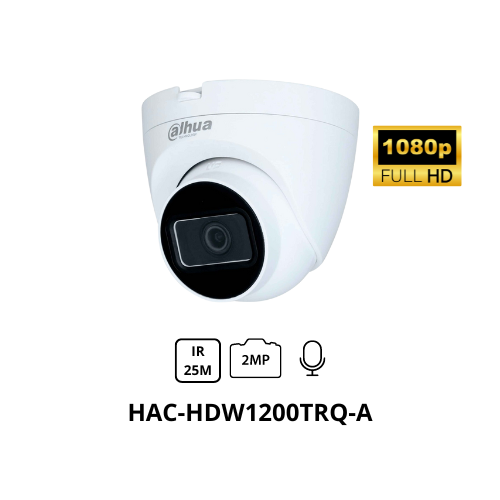 [HAC-HDW1200TRQ-A]  CAMARA DH-HAC-HDW1200TRQN-A HDCVI DOMO 1080P IR25 C/MICRO DAHUA