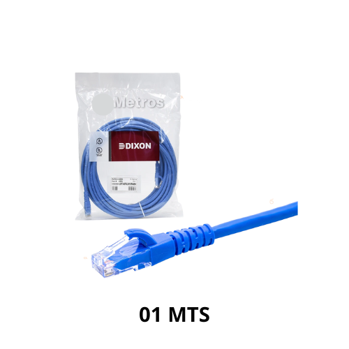 [URT46F4U#01M4B6] PATCH CORD CAT6  LSZH AZUL 1MTS DIXON 