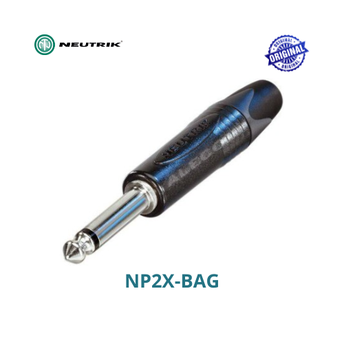 [NP2X-BAG] PLUG MONO 1/4 NEGRO RECTO ORIGINAL NEUTRIK