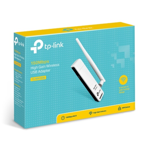 [TL-WN722N] ADAPTADOR DE RED INALAM. USB 150M CON ANTENA DESM. TP-LINK