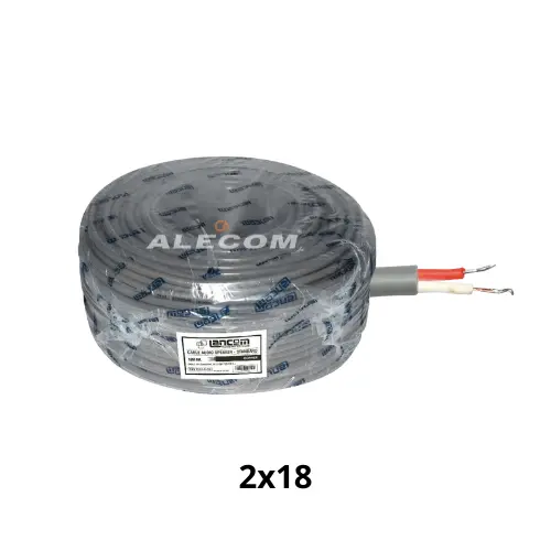 [CAV-2X18-G-CU] CABLE VULCANIZADO OD COOPER-GRIS 2x18 7.0MM ROLLOx100MTS LANCOM