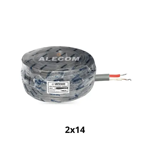 [CAV-2X14-G-CU] CABLE VULCANIZADO OD COOPER-GRIS 2x14 9.3MM ROLLOx100MTS LANCOM