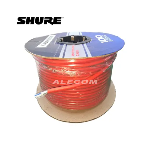 [C-AUDIO-ROJO] CABLE STEREO MICROFONO ROJO ROLLOX100MTS SHURE