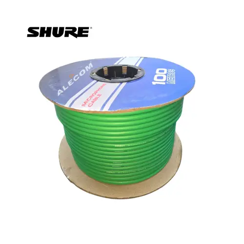 [C-AUDIO-VERDE] CABLE STEREO MICROFONO VERDE ROLLOX100MTS SHURE