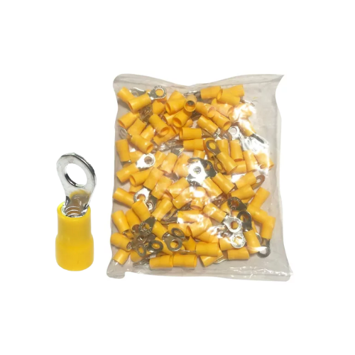 [RV5.5-6] TERMINAL OJAL AMARILLO 10-12 AWG Ø6.5 MM. (1/4) TEOY0060 BLSx100UND.