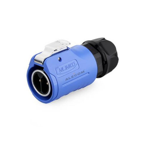 [LP-20-C02PE-01-002A] CONECTOR MACHO HERMETICO DE 2 PINES TIPO LP20 PLÁSTICO METAL CNLINKO