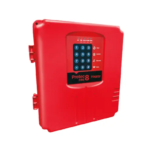 [HG-ACI-PTFIRE8] PANEL DE ALARMA CONTRA INCENDIO CONVENCIONAL 8 ZONAS 12V 4HILOS APP HAGROY