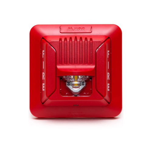 [FHS-400-RR] SIRENA CON LUZ ESTROBOSCOPICA ROJA MONTAJE EN PARED MIRCOM