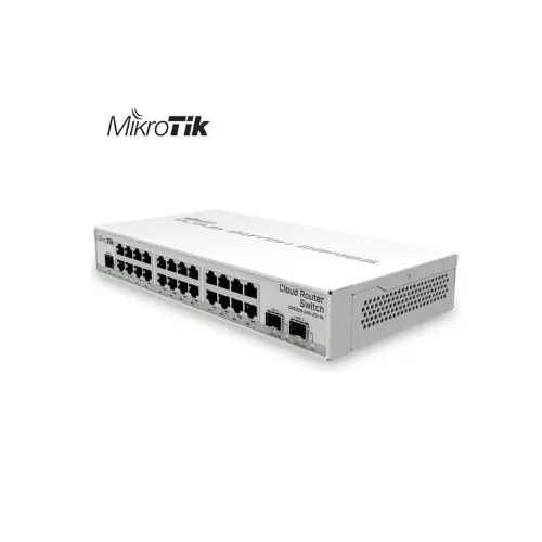 [CRS326-24G-2S+IN] CLOUD ROUTER SWITCH 326-24G-2S+IN WITH 800 MHZ CPU 512MB RAM 24xGIGABIT LAN 2xSFP+  ROUTEROS L5 OR SWITCHOS MIKROTIK