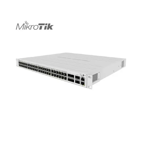 [CRS354-48P-4S+2Q+RM] CLOUD ROUTER SWITCH 354-48P-4S+2Q+RM WITH 650 MHZ CPU 64MB RAM 48xGIGABIT LAN (ALL POE-OUT) 4xSFP+2xQSFP+ 40G CAGES ROUTEROS L5 1U RACKMOUNT CASE MIKROTIK